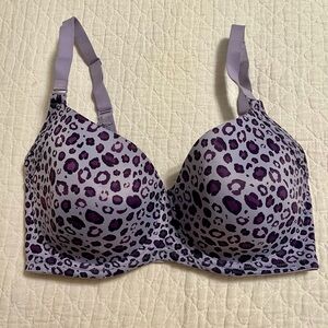 MODERN MOVEMENT purple leopard bra 32DD 32E